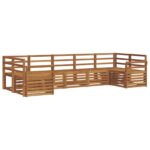 vidaXL Sada rohových gaučov 7 pcs Prírodná – Obrázok 2