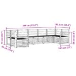 vidaXL Sada rohových gaučov 7 pcs Prírodná – Obrázok 8
