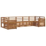 vidaXL Sada rohových gaučov 7 pcs Prírodná – Obrázok 2