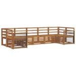 vidaXL Sada rohových gaučov 7 pcs Prírodná – Obrázok 2