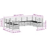 vidaXL Sada rohových gaučov 9 pcs Prírodná – Obrázok 7