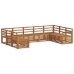 vidaXL Sada rohových gaučov 9 pcs Prírodná – Obrázok 2