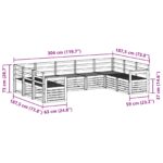 vidaXL Sada rohových gaučov 9 pcs Prírodná – Obrázok 8