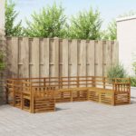 vidaXL Sada rohových gaučov 9 pcs Prírodná
