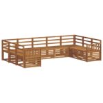 vidaXL Sada rohových gaučov 9 pcs Prírodná – Obrázok 2