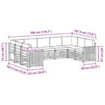 vidaXL Sada rohových gaučov s vankúšom 9 pcs Prírodná a krémová – Obrázok 9