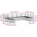vidaXL Sada rohových gaučov 9 pcs Prírodná – Obrázok 8