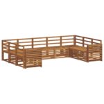 vidaXL Sada rohových gaučov 9 pcs Prírodná – Obrázok 2