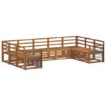 vidaXL Sada rohových gaučov 9 pcs Prírodná – Obrázok 2