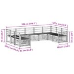 vidaXL Sada rohových gaučov 9 pcs Prírodná – Obrázok 8