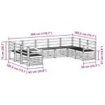vidaXL Sada rohových gaučov 9 pcs Prírodná – Obrázok 8