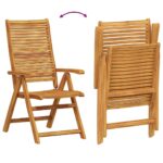 vidaXL Záhradný jedálenský set 5 pcs Hnedá Pevné akáciové drevo – Obrázok 12