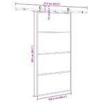 vidaXL Posuvné dvere so sadou kovania, čierne 102,5x205 cm, ESG sklo – Obrázok 9