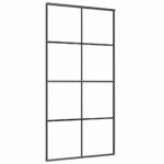 vidaXL Posuvné dvere so sadou kovania, čierne 102,5x205 cm, ESG sklo – Obrázok 5