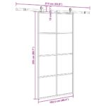 vidaXL Posuvné dvere so sadou kovania, čierne 102,5x205 cm, ESG sklo – Obrázok 9