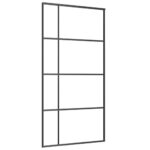 vidaXL Posuvné dvere so sadou kovania, čierne 102,5x205 cm, ESG sklo – Obrázok 5