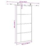 vidaXL Posuvné dvere so sadou kovania, čierne 102,5x205 cm, ESG sklo – Obrázok 9