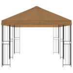 vidaXL Altánok so stenami 6 x 3 m Béžová Polyester a oceľ 190 – Obrázok 4
