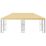 vidaXL Altánok so stenami 6 x 3 m Krémová Polyester a oceľ 190 – Obrázok 3