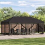 vidaXL Altánok so stenami 6 x 3 m Antracitová Polyester a oceľ 190