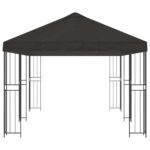vidaXL Altánok so stenami 6 x 3 m Antracitová Polyester a oceľ 190 – Obrázok 4