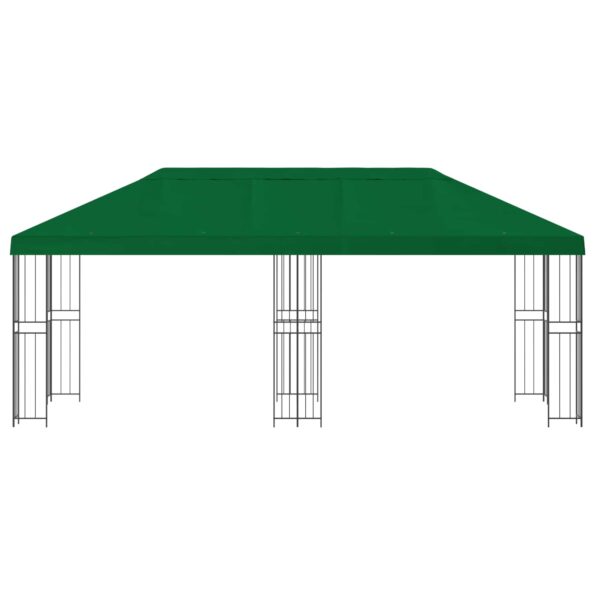vidaXL Altánok so stenami 6 x 3 m Zelená Polyester a oceľ 190 – Obrázok 3