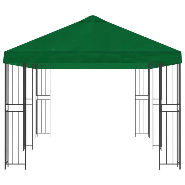 vidaXL Altánok so stenami 6 x 3 m Zelená Polyester a oceľ 190 – Obrázok 4