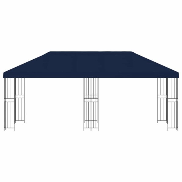 vidaXL Altánok so stenami 6 x 3 m Modrá Polyester a oceľ 190 – Obrázok 3
