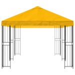 vidaXL Altánok so stenami 6 x 3 m Žltá Polyester a oceľ 190 – Obrázok 4