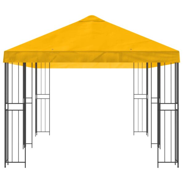 vidaXL Altánok so stenami 6 x 3 m Žltá Polyester a oceľ 190 – Obrázok 4