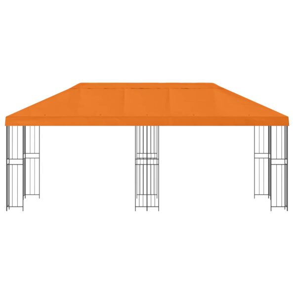 vidaXL Altánok so stenami 6 x 3 m Oranžová Polyester a oceľ 190 – Obrázok 3