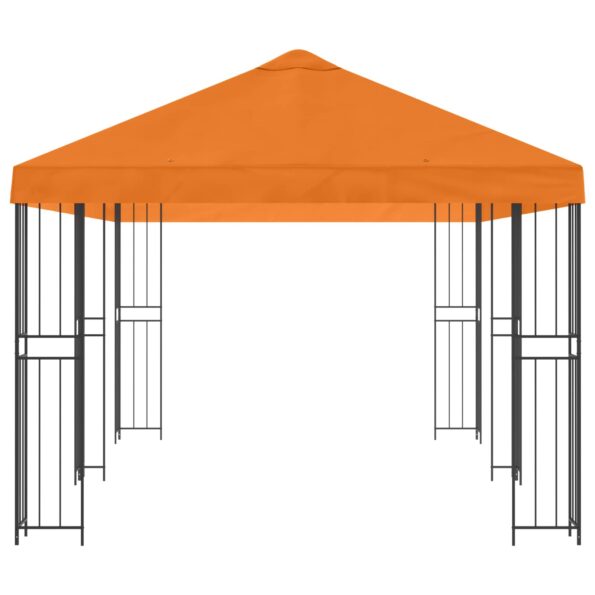 vidaXL Altánok so stenami 6 x 3 m Oranžová Polyester a oceľ 190 – Obrázok 4