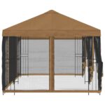 vidaXL Altánok so stenami 6 x 3 m Béžová Polyester a oceľ 190 – Obrázok 4