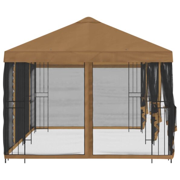 vidaXL Altánok so stenami 6 x 3 m Béžová Polyester a oceľ 190 – Obrázok 4