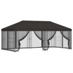 vidaXL Altánok so stenami 6 x 3 m Antracitová Polyester a oceľ 190 – Obrázok 2
