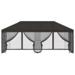 vidaXL Altánok so stenami 6 x 3 m Antracitová Polyester a oceľ 190 – Obrázok 3