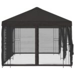 vidaXL Altánok so stenami 6 x 3 m Antracitová Polyester a oceľ 190 – Obrázok 4