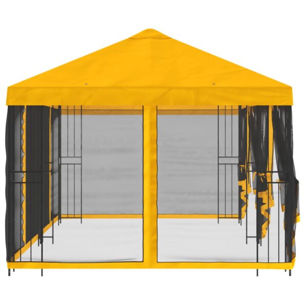 vidaXL Altánok so stenami 6 x 3 m Žltá Polyester a oceľ 190 – Obrázok 4