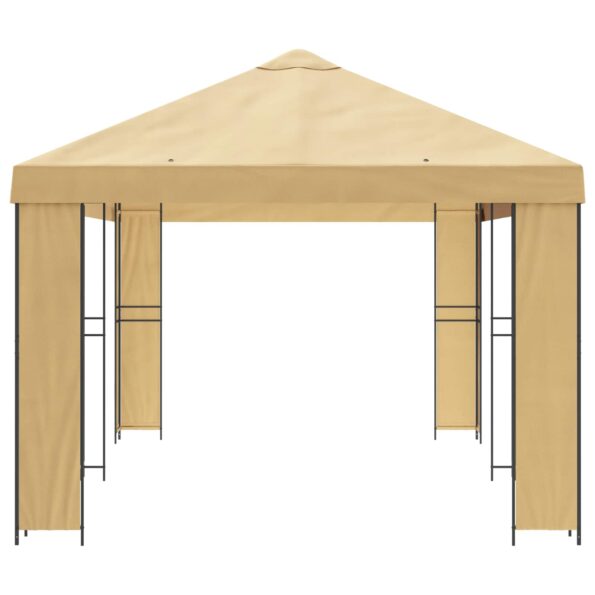 vidaXL Záhradný altánok 6 x 3 m Krémová Polyester a oceľ 190 – Obrázok 4