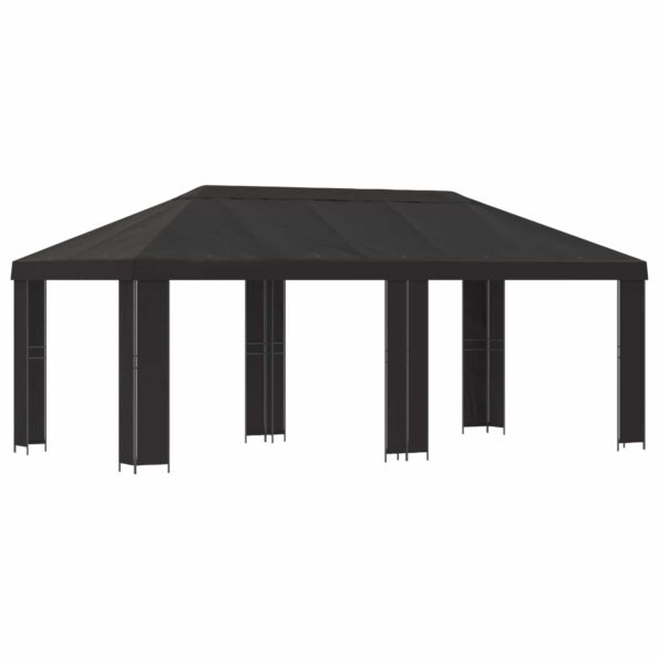 vidaXL Záhradný altánok 6 x 3 m Antracitová Polyester a oceľ 190 – Obrázok 2