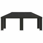 vidaXL Záhradný altánok 6 x 3 m Antracitová Polyester a oceľ 190 – Obrázok 3