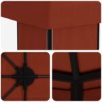 vidaXL Záhradný altánok 6 x 3 m Tehlová Polyester a oceľ 190 – Obrázok 5