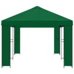vidaXL Záhradný altánok 6 x 3 m Zelená Polyester a oceľ 190 – Obrázok 4