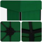 vidaXL Záhradný altánok 6 x 3 m Zelená Polyester a oceľ 190 – Obrázok 5