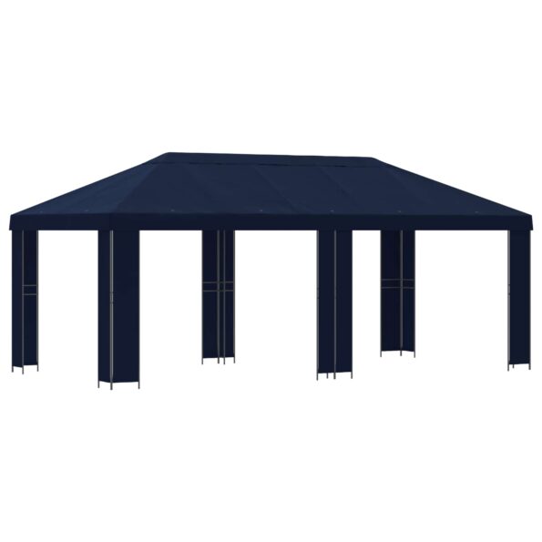 vidaXL Záhradný altánok 6 x 3 m Modrá Polyester a oceľ 190 – Obrázok 2