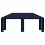 vidaXL Záhradný altánok 6 x 3 m Modrá Polyester a oceľ 190 – Obrázok 3