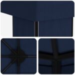 vidaXL Záhradný altánok 6 x 3 m Modrá Polyester a oceľ 190 – Obrázok 5