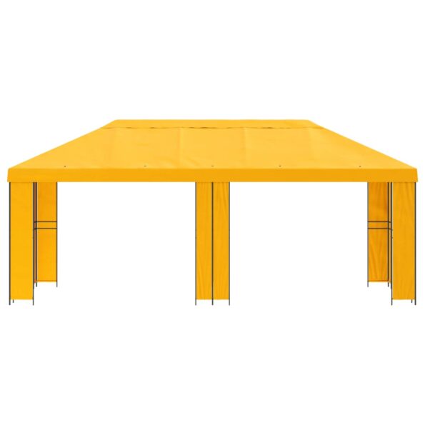 vidaXL Záhradný altánok 6 x 3 m Žltá Polyester a oceľ 190 – Obrázok 3