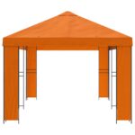 vidaXL Záhradný altánok 6 x 3 m Oranžová Polyester a oceľ 190 – Obrázok 4