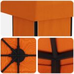 vidaXL Záhradný altánok 6 x 3 m Oranžová Polyester a oceľ 190 – Obrázok 5